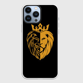 Чехол для iPhone 13 Pro Max с принтом Король Лев в Петрозаводске,  |  | golden lion | голова льва | король африки | король леса | лев | лев (корона на голове) | лев царь зверей | царь зверей