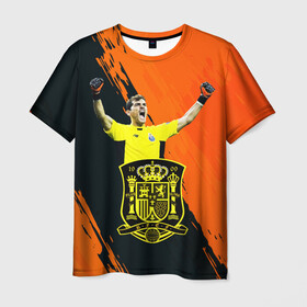 Мужская футболка 3D с принтом Икер Касильяс/Iker Casillas в Петрозаводске, 100% полиэфир | прямой крой, круглый вырез горловины, длина до линии бедер | iker casillas | гол | известные личности | икер касильяс | испания | мужчинам | победа | сборная испании | спорт | спортсмены | футбол | футболист | хобби | эмоции