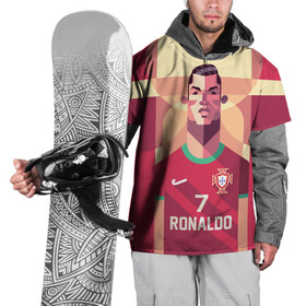 Накидка на куртку 3D с принтом Криштиану Роналду в Петрозаводске, 100% полиэстер |  | cristiano ronaldo | fc portugal | криштиану роналду | сборная | фк португалия | футбол