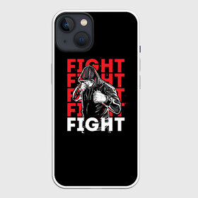 Чехол для iPhone 13 с принтом FIGHT в Петрозаводске,  |  | boxing | fight club | mma | ufc | боевые искусства | боец | бои | бойцовский клуб | бокс | боксёр | борьба | воин | единоборства | кикбоксинг | майк тайсон | мма | муай тай | мухаммед али | рукопашный бой | сила