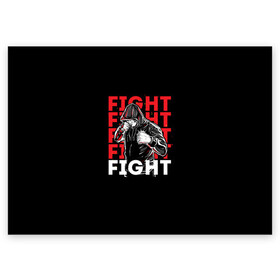 Поздравительная открытка с принтом FIGHT в Петрозаводске, 100% бумага | плотность бумаги 280 г/м2, матовая, на обратной стороне линовка и место для марки
 | boxing | fight club | mma | ufc | боевые искусства | боец | бои | бойцовский клуб | бокс | боксёр | борьба | воин | единоборства | кикбоксинг | майк тайсон | мма | муай тай | мухаммед али | рукопашный бой | сила