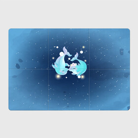 Магнитный плакат 3Х2 с принтом Два дельфина в Петрозаводске, Полимерный материал с магнитным слоем | 6 деталей размером 9*9 см | Тематика изображения на принте: cute | dolphin | два дельфина | дельфин | дельфинами | милый | мир | подводный