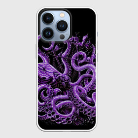 Чехол для iPhone 13 Pro с принтом Фиолетовый Кракен в Петрозаводске,  |  | animal | beast | kraken | ocean | octopus | sea | ship | water | вода | животные | звери | корабль | кракен | море | океан | осьминог | рыбы | щупальца