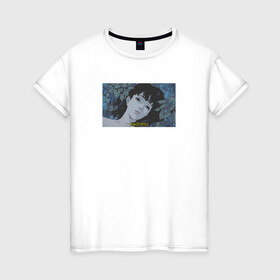 Женская футболка хлопок с принтом Perfect Blue в Петрозаводске, 100% хлопок | прямой крой, круглый вырез горловины, длина до линии бедер, слегка спущенное плечо | anime | sadness | аниме | девушка | эстетика