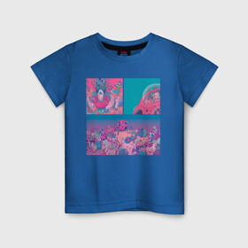 Детская футболка хлопок с принтом The water world of psychedelic в Петрозаводске, 100% хлопок | круглый вырез горловины, полуприлегающий силуэт, длина до линии бедер | abstraction | acid | colors | кислота | психоделика | цветной