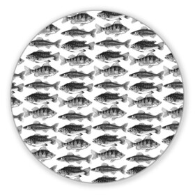 Коврик для мышки круглый с принтом рыбки в Петрозаводске, резина и полиэстер | круглая форма, изображение наносится на всю лицевую часть | ocean | sea | киты | море | морской принт | морской фон | океан | паттерн | рыбы | текстуры