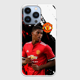 Чехол для iPhone 13 Pro с принтом Manchester United: Рашфорд. в Петрозаводске,  |  | Тематика изображения на принте: fc | fcmu | football | football club | manchester united | marcus rashford | red devils | sport | красные дьяволы | манчестер юнайтед | маркус рашфорд | спорт | фк | фкмю | футбол | футбольный клуб