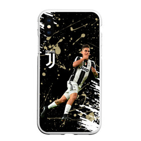 Чехол для iPhone XS Max матовый с принтом Juventus Пауло Дибала в Петрозаводске, Силикон | Область печати: задняя сторона чехла, без боковых панелей | cr7 | juve | juventus | paulo dybala | ronaldo | пауло дибала | роналдо | ювентус