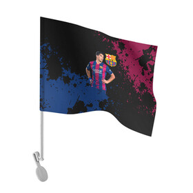 Флаг для автомобиля с принтом Barcelona Луис Суарес в Петрозаводске, 100% полиэстер | Размер: 30*21 см | barca | barcelona | fc barca | luis suarez | барка | барселона | луис суарес