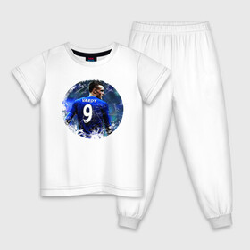 Детская пижама хлопок с принтом Джейми Варди в Петрозаводске, 100% хлопок |  брюки и футболка прямого кроя, без карманов, на брюках мягкая резинка на поясе и по низу штанин
 | Тематика изображения на принте: джейми варди | популярные | футбол | футболист