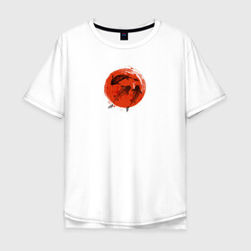 Мужская футболка хлопок Oversize с принтом Карпы кои в Петрозаводске, 100% хлопок | свободный крой, круглый ворот, “спинка” длиннее передней части | карпы кои | кои | рыба | японские карпы | японские карпы кои