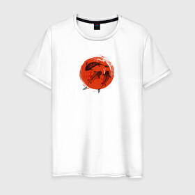 Мужская футболка хлопок с принтом Карпы кои в Петрозаводске, 100% хлопок | прямой крой, круглый вырез горловины, длина до линии бедер, слегка спущенное плечо. | карпы кои | кои | рыба | японские карпы | японские карпы кои
