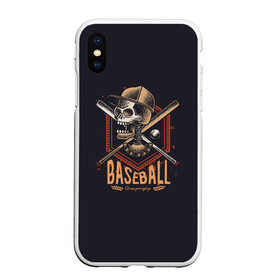 Чехол для iPhone XS Max матовый с принтом BASEBALL в Петрозаводске, Силикон | Область печати: задняя сторона чехла, без боковых панелей | Тематика изображения на принте: a game | ball | baseball | baseball championship | baseball club | baseball league | bat | competition | sport | team | бейсбол | бейсбольная бита | бейсбольная лига | бейсбольный клуб | бита | игра | мяч | соревнования | спорт | чемпионат по бе