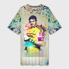 Платье-футболка 3D с принтом Iker Casillas в Петрозаводске,  |  | Тематика изображения на принте: casillas | football | iker | iker casillas | porto | real | real madrid | vdkarsvet | икер | икер касильяс | касильяс | потру | реал | реал мадрид | футбол