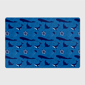 Магнитный плакат 3Х2 с принтом Подводный мир в Петрозаводске, Полимерный материал с магнитным слоем | 6 деталей размером 9*9 см | Тематика изображения на принте: whale | акулы | кит | киты | медуза | медузы | море | морские | океан | паттерн | подводный | скаты | черепаха | черепахами