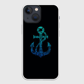 Чехол для iPhone 13 mini с принтом Navy. Anchor в Петрозаводске,  |  | anchor | fish | gradient | marine | mermaid | navy | ocean | octopus | sailor | sea | shark | ship | skull | treasure | whale | акула | градиент | кит | корабль | море | морской | моряк | океан | осьминог | русалка | рыба | сокровище | 