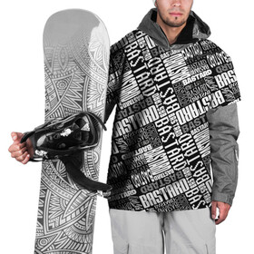 Накидка на куртку 3D с принтом BASTARD! в Петрозаводске, 100% полиэстер |  | Тематика изображения на принте: bastard | text | абстракция | пестрое | текст | черно белое