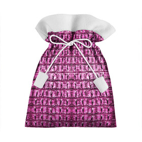 Подарочный 3D мешок с принтом Pink Alligator в Петрозаводске, 100% полиэстер | Размер: 29*39 см | Тематика изображения на принте: alligator | crocodile | leather | scales | skin