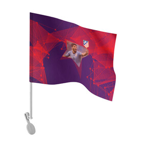 Флаг для автомобиля с принтом Луис Суарес в Петрозаводске, 100% полиэстер | Размер: 30*21 см | атлетико | луис суарес | мадрид | популярные | футбол | футболист