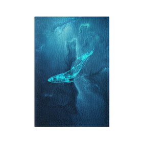 Обложка для паспорта матовая кожа с принтом ЗВЕЗДНЫЙ КИТ | STAR WHALE (Z) в Петрозаводске, натуральная матовая кожа | размер 19,3 х 13,7 см; прозрачные пластиковые крепления | mastodon | rorqual | whale | звездный кит | кит | китовый | космо кит | космосический | левиафан | мастадонт | мастак | столп