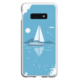 Чехол для Samsung S10E с принтом ОДИНОКИЙ ПАРУСНИК | SAILBOAT (Z) в Петрозаводске, Силикон | Область печати: задняя сторона чехла, без боковых панелей | Тематика изображения на принте: boat | sailboat | ship | ships | бумага | кораблик | кораблики | корабль | красный парус | лодка | лодочка на белом | мореход | одинокая лодка | оригами | парус | парусник | судно | яхта