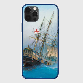 Чехол для iPhone 12 Pro с принтом The Sea Devil в Петрозаводске, силикон | область печати: задняя сторона чехла, без боковых панелей | ocean | sea | ship | summer | волны | океан | парусник