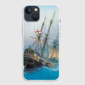 Чехол для iPhone 13 с принтом The Sea Devil в Петрозаводске,  |  | ocean | sea | ship | summer | волны | океан | парусник