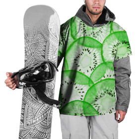 Накидка на куртку 3D с принтом Green Kiwi в Петрозаводске, 100% полиэстер |  | Тематика изображения на принте: fresh | fruits | green | kiwi | киви