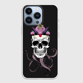 Чехол для iPhone 13 Pro с принтом Octo Queen в Петрозаводске,  |  | abyss | crown | depth | ocean | octopus | queen | sea | shell | skull | water | вода | глубина | королева | корона | море | океан | осьминог | пучина | ракушка | череп