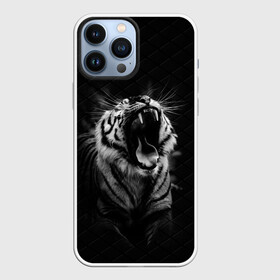 Чехол для iPhone 13 Pro Max с принтом Тигр рычит | Tiger realistic в Петрозаводске,  |  | furry | low poly | tiger | восточный тигр | год тигра | голова | кошка | лоу поли | тигр | тигренок | фурри | хищник