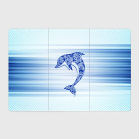 Магнитный плакат 3Х2 с принтом Дельфин в Петрозаводске, Полимерный материал с магнитным слоем | 6 деталей размером 9*9 см | cute | dolphin | два дельфина | дельфин | дельфин в море | дельфинами | милый | мир | подводный