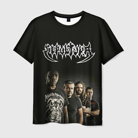 Мужская футболка 3D с принтом Sepultura в Петрозаводске, 100% полиэфир | прямой крой, круглый вырез горловины, длина до линии бедер | black | brazil | death | metall | rock | sepultura