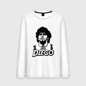 Мужской лонгслив хлопок с принтом Dios Diego в Петрозаводске, 100% хлопок |  | argentina | maradona | messi | sport | аргентина | гол | диего | марадона | месси | мяч | рука бога | спорт | футбол | чемпион