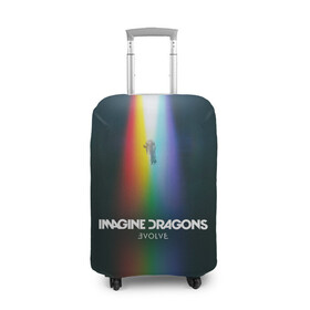 Чехол для чемодана 3D с принтом Imagine Dragons Evolve в Петрозаводске, 86% полиэфир, 14% спандекс | двустороннее нанесение принта, прорези для ручек и колес | believer | dan reynolds | dragons | evolve | imagine | indie | pop | rock | имежин дрэгонс | инди | поп | рок