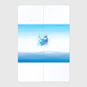 Магнитный плакат 2Х3 с принтом Дельфин единорог в Петрозаводске, Полимерный материал с магнитным слоем | 6 деталей размером 9*9 см | cute | dolphin | unicorn | два дельфина | дельфин | дельфин в море | дельфинами | единорог | милый | мир | подводный