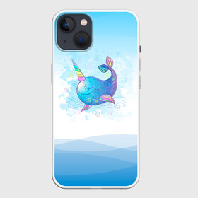 Чехол для iPhone 13 с принтом Дельфин единорог в Петрозаводске,  |  | cute | dolphin | unicorn | два дельфина | дельфин | дельфин в море | дельфинами | единорог | милый | мир | подводный