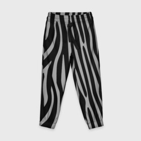 Детские брюки 3D с принтом Zebra Camouflage в Петрозаводске, 100% полиэстер | манжеты по низу, эластичный пояс регулируется шнурком, по бокам два кармана без застежек, внутренняя часть кармана из мелкой сетки | animal | blackandwhite | camouflage | stripes | zebra