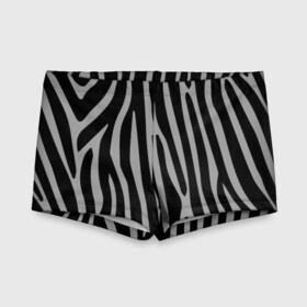 Детские купальные плавки 3D с принтом Zebra Camouflage в Петрозаводске, Полиэстер 85%, Спандекс 15% | Слитный крой, подклад по переду изделия, узкие бретели | Тематика изображения на принте: animal | blackandwhite | camouflage | stripes | zebra