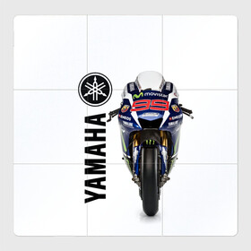 Магнитный плакат 3Х3 с принтом YAMAHA [002] в Петрозаводске, Полимерный материал с магнитным слоем | 9 деталей размером 9*9 см | Тематика изображения на принте: moto | yamaha | мотоцикл | ямана | ямаха