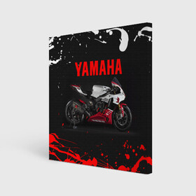 Холст квадратный с принтом YAMAHA [004] в Петрозаводске, 100% ПВХ |  | Тематика изображения на принте: moto | yamaha | мотоцикл | ямана | ямаха