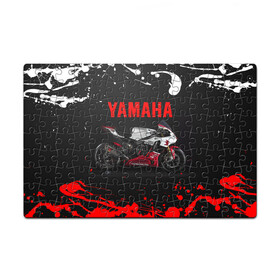Головоломка Пазл магнитный 126 элементов с принтом YAMAHA [004] в Петрозаводске, полимерный материал с магнитным слоем | 126 деталей, размер изделия —  180*270 мм | moto | yamaha | мотоцикл | ямана | ямаха