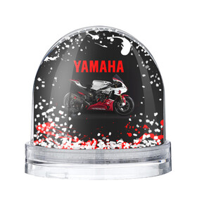 Игрушка Снежный шар с принтом YAMAHA [004] в Петрозаводске, Пластик | Изображение внутри шара печатается на глянцевой фотобумаге с двух сторон | moto | yamaha | мотоцикл | ямана | ямаха