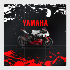 Магнитный плакат 3Х3 с принтом YAMAHA [004] в Петрозаводске, Полимерный материал с магнитным слоем | 9 деталей размером 9*9 см | Тематика изображения на принте: moto | yamaha | мотоцикл | ямана | ямаха