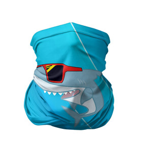 Бандана-труба 3D с принтом Акула в очках в Петрозаводске, 100% полиэстер, ткань с особыми свойствами — Activecool | плотность 150‒180 г/м2; хорошо тянется, но сохраняет форму | shark | акула | акуленок | акулы | жители | клыки | море | морские | океан | очки | рыба | черные