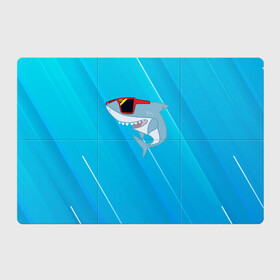 Магнитный плакат 3Х2 с принтом Акула в очках в Петрозаводске, Полимерный материал с магнитным слоем | 6 деталей размером 9*9 см | shark | акула | акуленок | акулы | жители | клыки | море | морские | океан | очки | рыба | черные