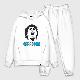 Мужской костюм хлопок OVERSIZE с принтом Maradona Scream в Петрозаводске,  |  | argentina | maradona | messi | sport | аргентина | гол | диего | марадона | месси | мяч | рука бога | спорт | футбол | чемпион