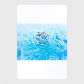 Магнитный плакат 2Х3 с принтом Два дельфина в Петрозаводске, Полимерный материал с магнитным слоем | 6 деталей размером 9*9 см | cute | dolphin | два дельфина | дельфин | дельфин в море | дельфинами | любовь | милый | мир | подводный | сердечки
