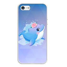 Чехол для iPhone 5/5S матовый с принтом Дельфинчик в Петрозаводске, Силикон | Область печати: задняя сторона чехла, без боковых панелей | Тематика изображения на принте: cute | dolphin | дельфин | дельфин в море | дельфинами | дельфинчик | милый | мир | подводный