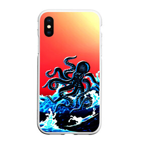Чехол для iPhone XS Max матовый с принтом Кракен в Море | Градиент в Петрозаводске, Силикон | Область печати: задняя сторона чехла, без боковых панелей | animal | beast | fade | kraken | monster | moon | ocean | octopus | sea | water | waves | вода | волны | градиент | животные | звери | кракен | луна | монстр | море | океан | осьминог | рыбы | щупальца
