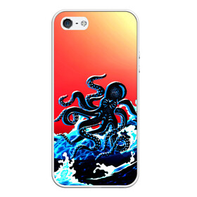 Чехол для iPhone 5/5S матовый с принтом Кракен в Море | Градиент в Петрозаводске, Силикон | Область печати: задняя сторона чехла, без боковых панелей | animal | beast | fade | kraken | monster | moon | ocean | octopus | sea | water | waves | вода | волны | градиент | животные | звери | кракен | луна | монстр | море | океан | осьминог | рыбы | щупальца
